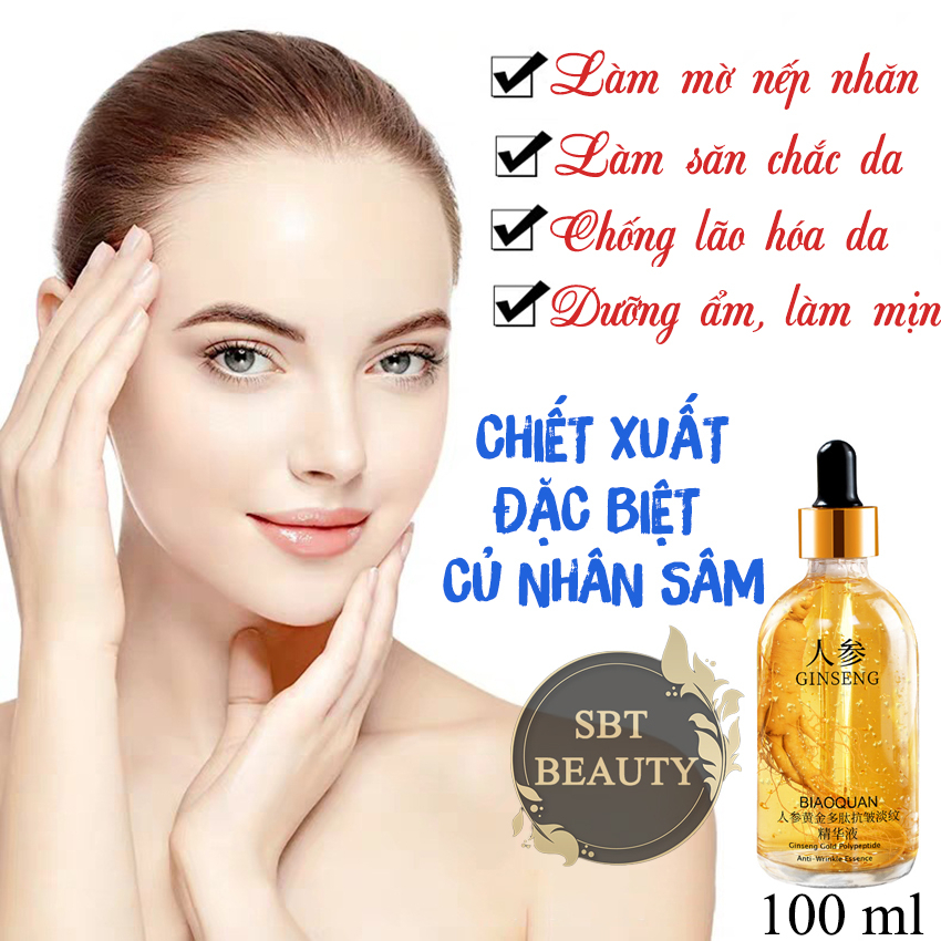 Tinh Chất Vàng Nhân Sâm Dưỡng Ẩm Làm Săn Chắc Da Cấp Nước, Kiểm Soát Dầu, Tẩy Tế Bào Chết Biaoquan 100ml