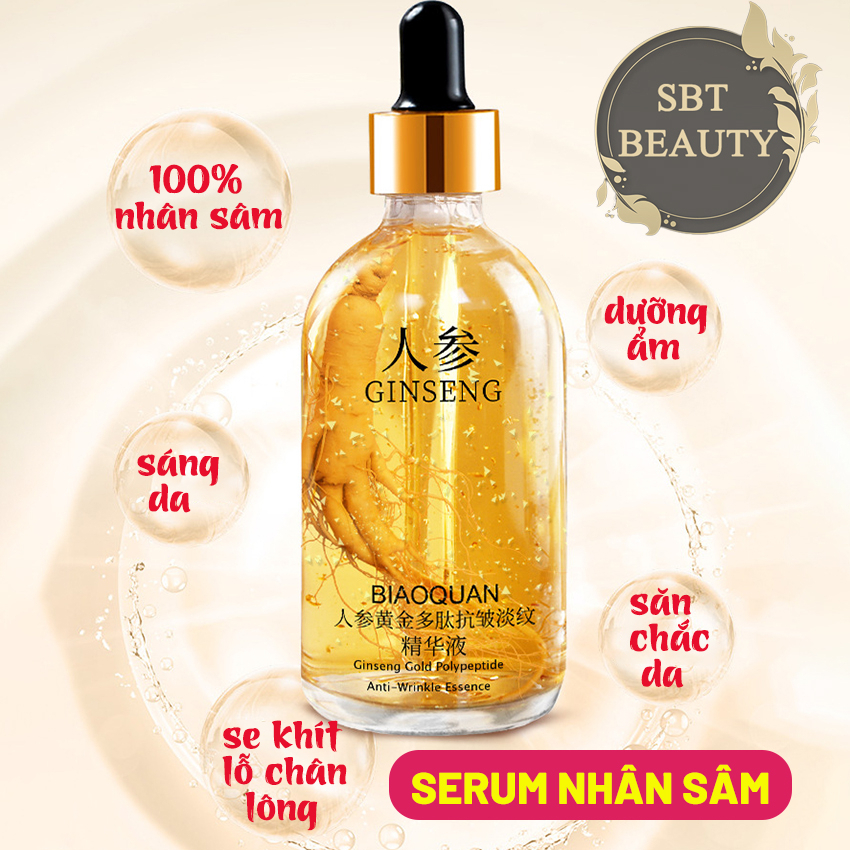 Tinh Chất Vàng Nhân Sâm Dưỡng Ẩm Làm Săn Chắc Da Cấp Nước, Kiểm Soát Dầu, Tẩy Tế Bào Chết Biaoquan 100ml