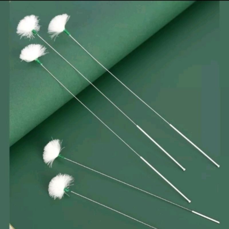 Dụng cụ ráy tai lông ngỗng - thân kim loại