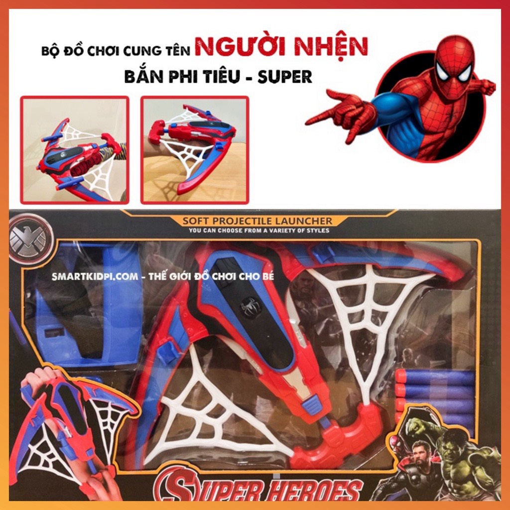 Đồ chơi người nhện nỏ Spiderman phong xốp.