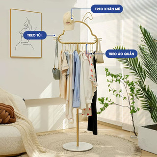 Móc cây treo quần áo 23V01 bằng kim loại treo móc được nhiều đồ