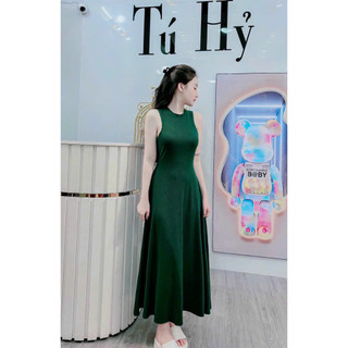 Đầm body dáng dài nữ, đầm body nữ dáng dài chất thun gân co giãn,đầm body xác nách dáng dài