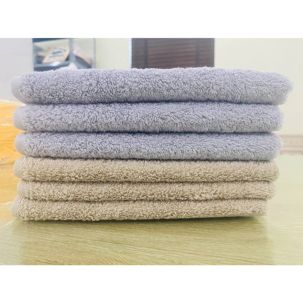 Khăn mặt 34x40cm trọng lượng 90g 100% cotton cao cấp sợi chải kỹ