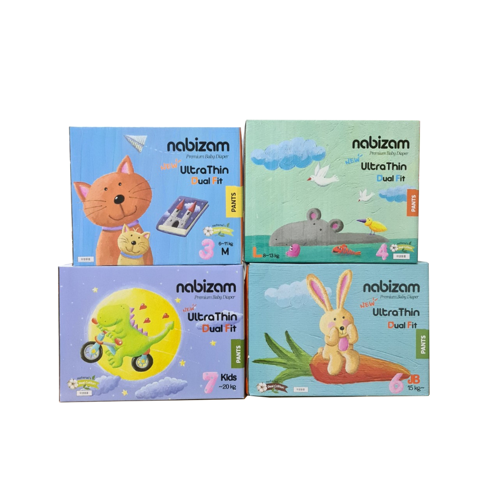 Thùng bỉm Nabizam quần đủ size M32/L30/XL26/XXL22/3XL20