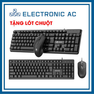 Bàn phím máy tính kèm chuột có dây combo philips c334 & limeide k13