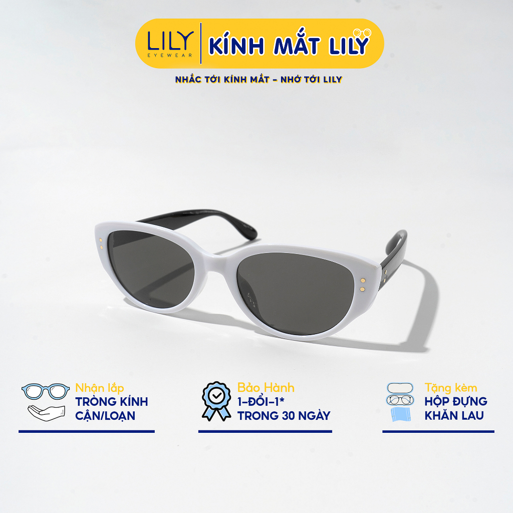 Kính râm mắt mèo nam nữ LILYEYEWEAR bảo vệ mắt thiết kế màu sắc bắt mắt thời trang 6239