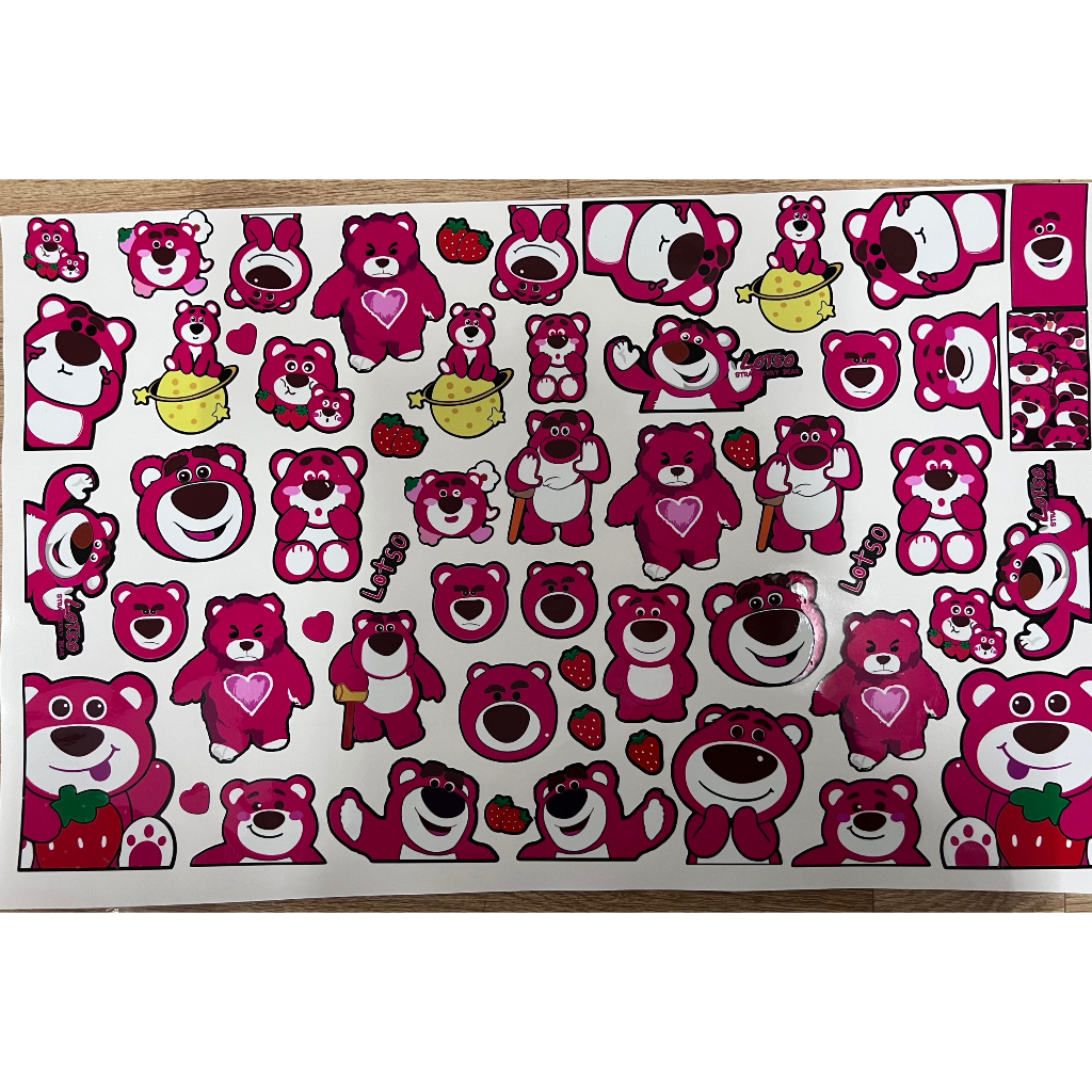 STICKER GẤU DÂU SO CUTE