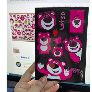 STICKER GẤU DÂU SO CUTE