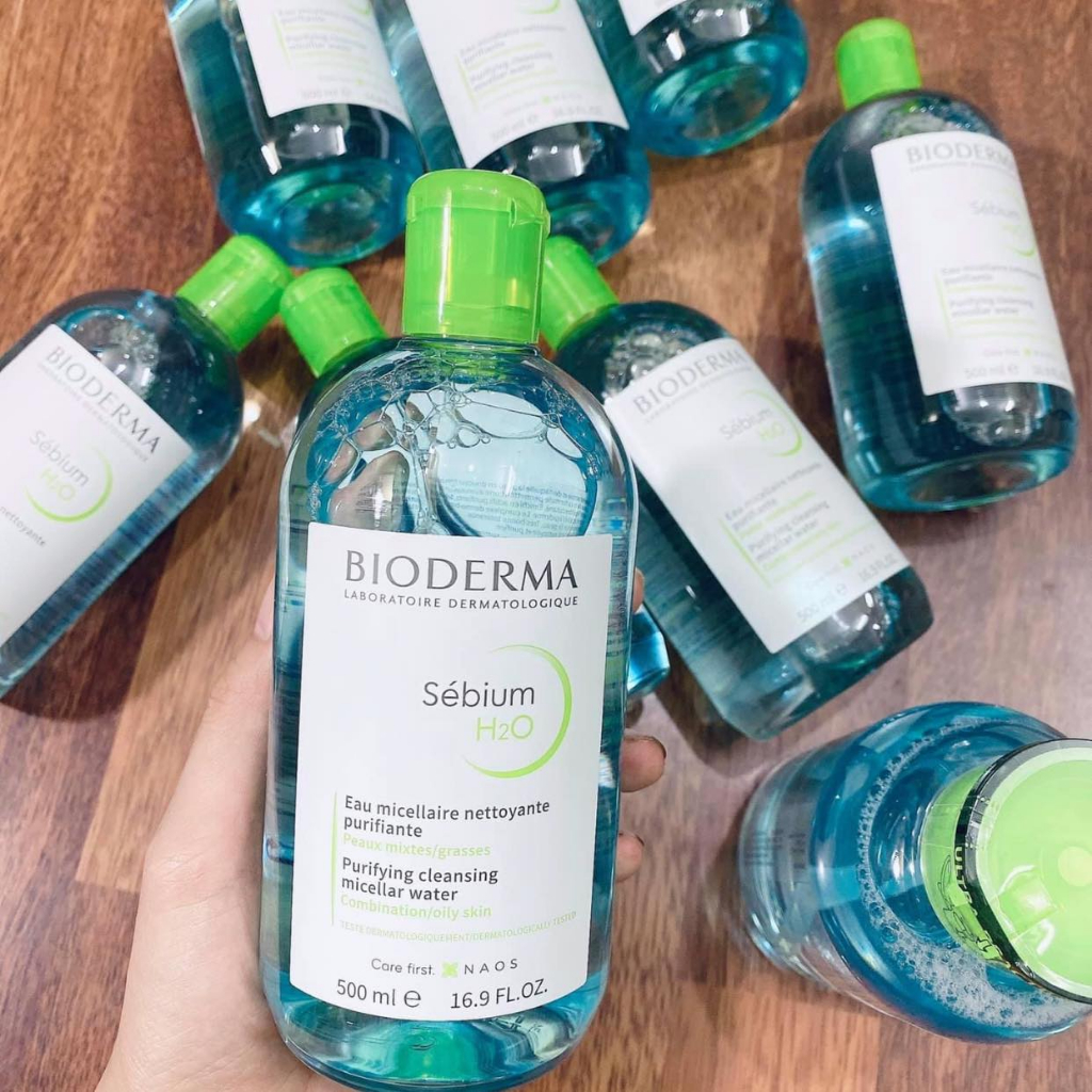 Nước Tẩy Trang Bioderma H20 Dành Cho Da Dầu Sebium, Da Nhạy Cảm Sensibio 500ml