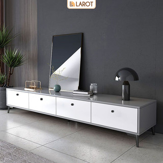 Kệ tivi gỗ để sàn decor phòng, kệ đa năng 4 ngăn thông minh hiện đại thương hiệu Larot - Lp288