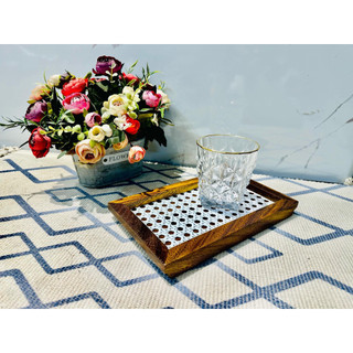 Khay gỗ Vintage,Khay gỗ hoa văn,Khay gỗ lót ly quán cà phê ,