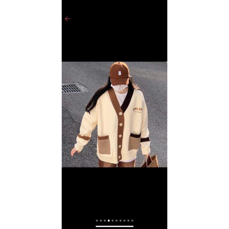 Áo khoác cadigan phối viền HS6