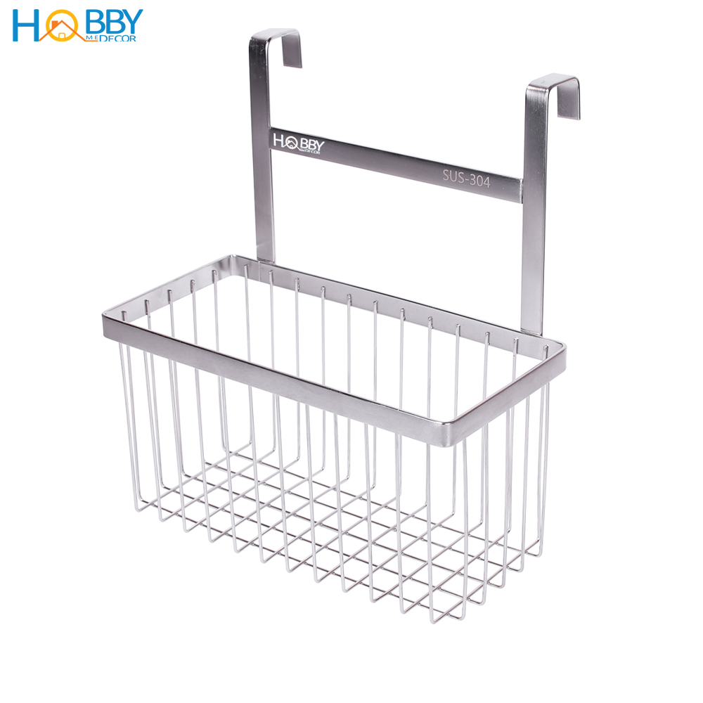 Rổ đựng gia vị đồ dùng gắn cánh cửa tủ bếp HOBBY home decor TB3 Inox 304