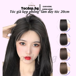 Tóc giả kẹp phồng chân tóc làm dày tóc nữ phong cách Hàn Quốc 20 cm - giá 1 cái -Tocdep.hg