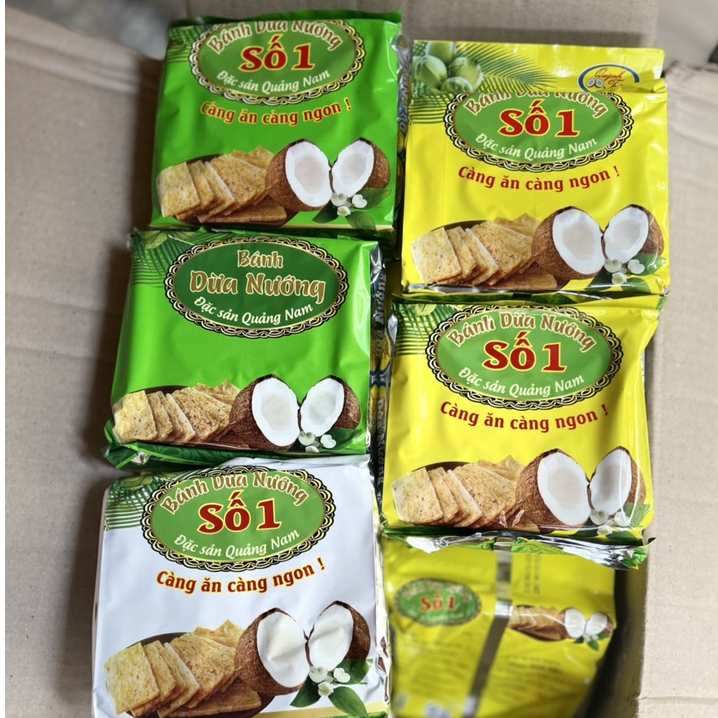 Bánh Dừa Nướng Quỳnh Trân Thơm Giòn, Bánh Dừa Nướng Quảng Nam 180g