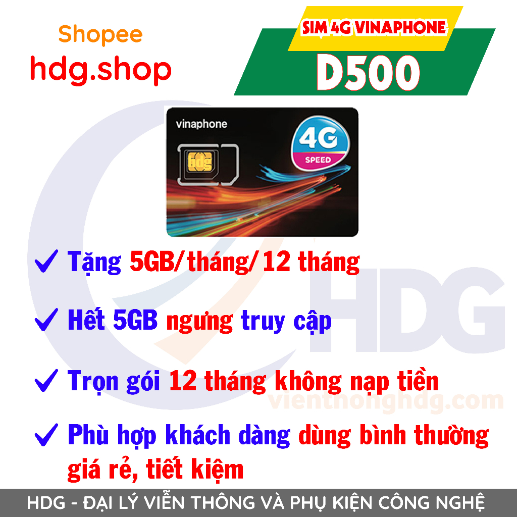 MIỄN PHÍ 1 NĂM – Sim 4g vinaphone ez12t , D6012T , D500 , D49P