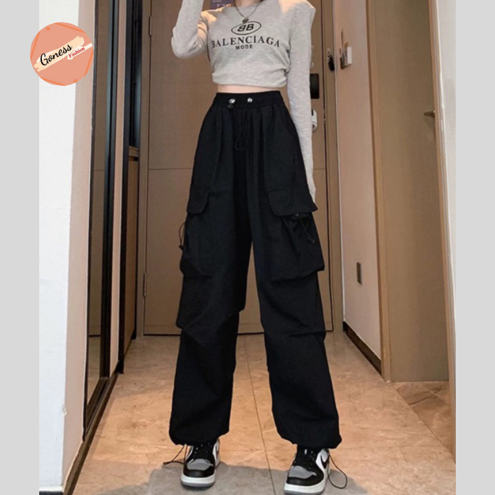 Quần kaki Goness Jogger ống rộng túi hộp suông bo gấu phong cách trẻ năng động thời trang Hàn Quốc