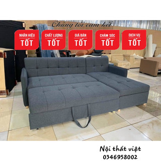Sofa bed kéo thành giường góc L đa năng nhiều màu 2m2x1m6