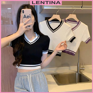  Áo croptop nữ tay ngắn kiểu cổ tim len gân dáng ôm body Áo thun dệt kim dáng ngắn phong cách Hàn Quốc trẻ trung 