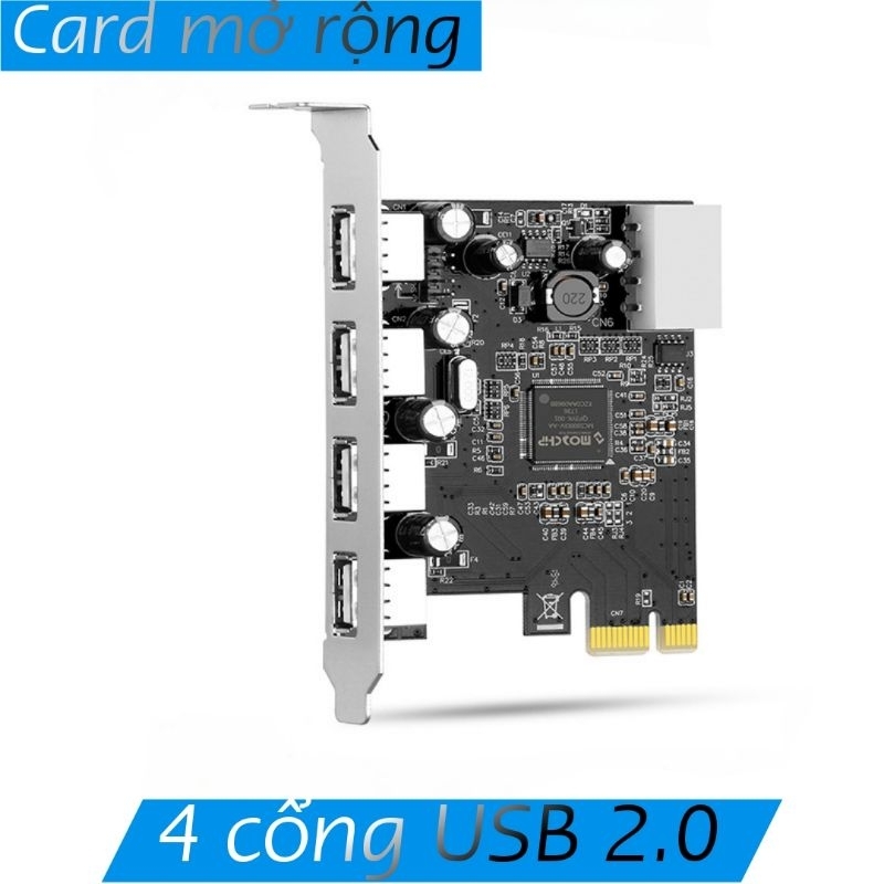 Card mở rộng USB 2.0 4 port giao thức PCIE