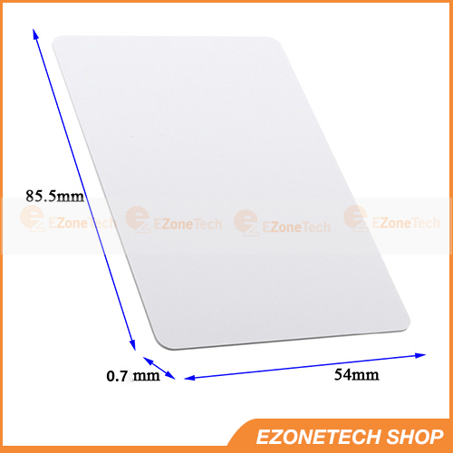 Phôi Thẻ Nhựa PVC In Phun Trực Tiếp Kích Thước 85.5*54mm- EZoneTech