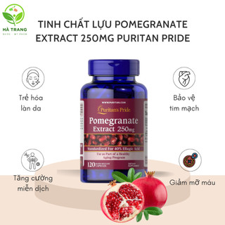 Viên uống trắng da chống nắng nội sinh tinh chất lựu Pomegranate Extract 250mg Puritan Pride - Mỹ