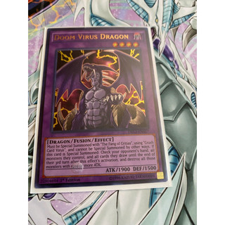 Lá bài thẻ bài Yugioh Doom Virus Dragon - Ultra Rare - Tặng bọc bài nhựa bảo quản