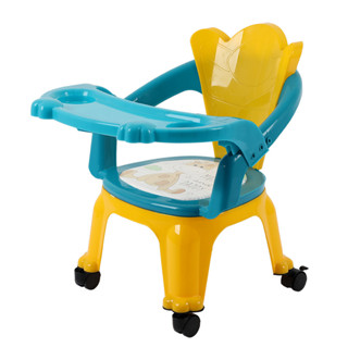 Ghế ngồi ăn dặm cho bé có bánh xe tháo lắp gấp gọn và đệm êm mông bé