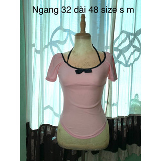 Áo croptop chất thun gân, thun thể thao 2hand