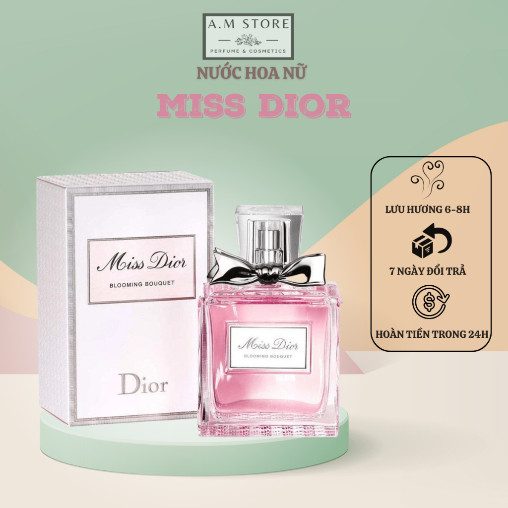 Nước Hoa Nữ Miss Dior Blooming Bouquet Edt 100Ml - Mùi Thơm Của Sự Nữ Tính, Dịu Dàng Và Trang Nhã