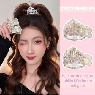 Kẹp tóc đuôi ngựa đính đá , kẹp tóc phong cách hàn quốc mới