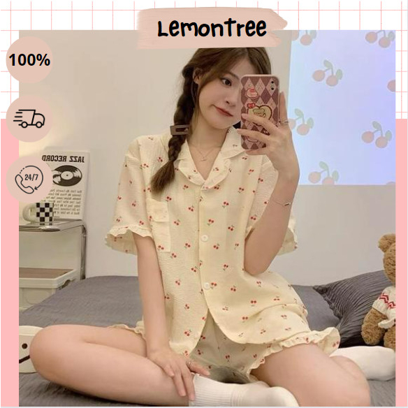 Set Bộ đồ nữ, đồ ngủ nữ chất đũi xốp họa tiết dễ thương dáng cộc freesize