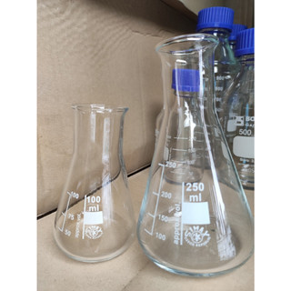 Tam giác miệng rộng 100-250ml simax, Bình erlen- Erlenmeyer đa dung tich