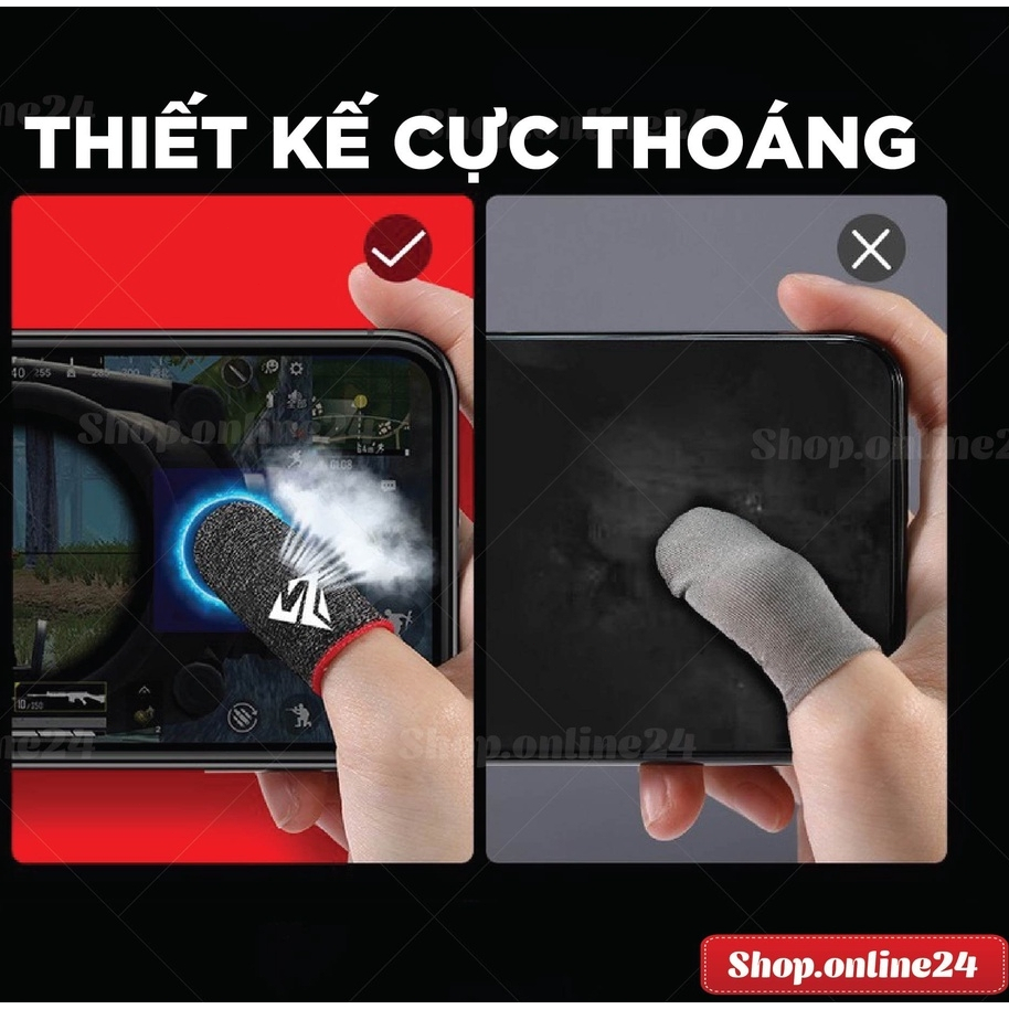 Đầu ngón tay chơi game thể thao điện tử chuyên nghiệp, siêu mỏng 0,03mm, cảm ứng có độ dẫn điện cao bằng sợi đồng