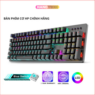 Bàn phím cơ HP K100 Blue switch - LED RGB nhiều chế độ 104 phím, chuyên dùng cho game thủ - Hàng Chính Hãng