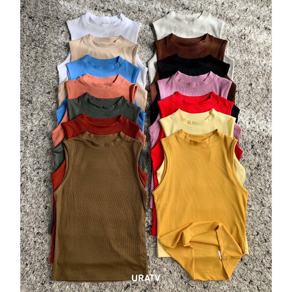 Áo sát nách cổ 3 phân thun gân ôm ZR135