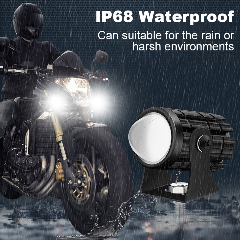 Đèn Trợ Sáng Xe Máy Đèn Trợ Sáng Mini Bi Cầu 2 Mầu,Đèn LED Trợ Sáng Xe Máy Chính Hãng Tặng Full Phụ Kiện,Công Tắc