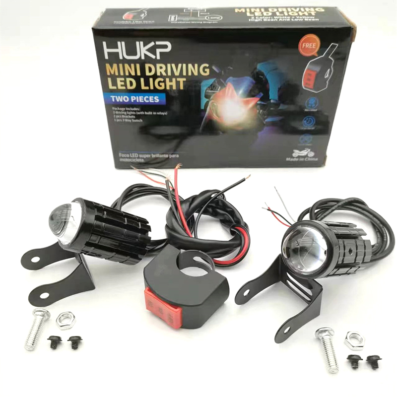 Đèn Trợ Sáng Xe Máy Đèn Trợ Sáng Mini Bi Cầu 2 Mầu,Đèn LED Trợ Sáng Xe Máy Chính Hãng Tặng Full Phụ Kiện,Công Tắc
