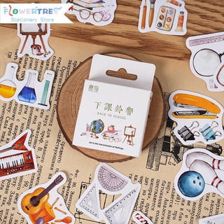 Hộp 46 miếng nhãn dán trang trí sổ lưu niệm back to school