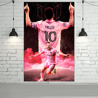 (khổ to 60cm)Decal dán tường Messi chống thấm  phiên bản mới (ảnh HD)