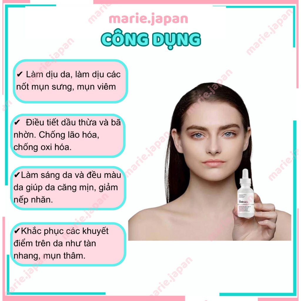 Serum The Ordinary Niacinamide 10% + Zinc 1% giảm mụn mờ thâm 30ml