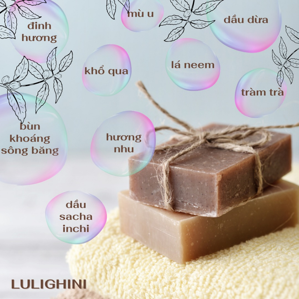 Xà bông thảo dược chăm sóc mụn Lulighini