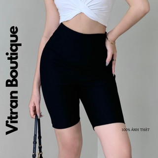 Quần short biker liền cạp lưng cao, short ngố, lửng, đùi, quần tập