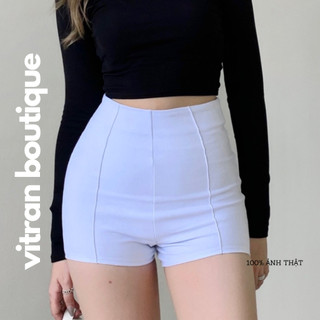 [Mã INBAU153 giảm 15K đơn 99K] Quần Short Dance Màu Trắng Nữ VITRAN BOUTIQUE Cotton CO Giãn 4 Chiều