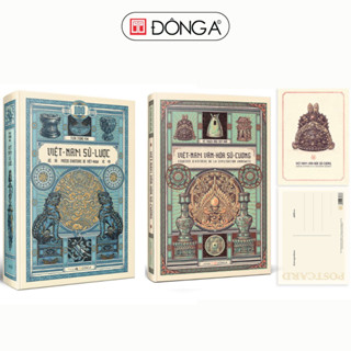 Sách - Combo 2 cuốn: Việt Nam sử lược + Việt Nam văn hoá sử cương - Bìa cứng - Tặng 1 postcard - Đông A