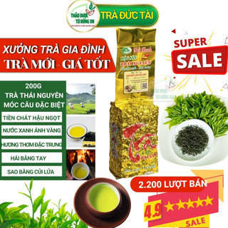 Trà Xanh Thái Nguyên Loại 1 Đệ Nhất Danh Trà Vị Chát Hậu Ngọt, Lá Chè Xanh Thái Nguyên Sạch An Toàn 1 Tôm 2 Lá 200g