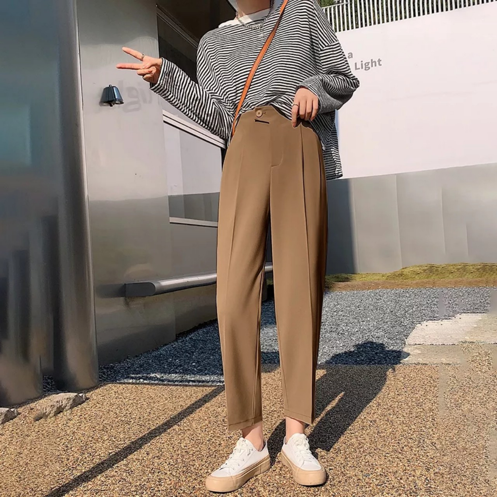 Quần tây baggy nữ lưng thun sau dáng công sở siêu HOT HIT