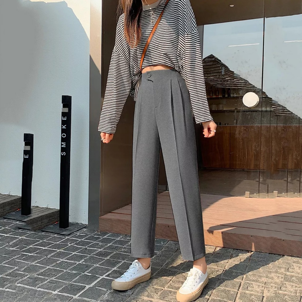 Quần tây baggy nữ lưng thun sau dáng công sở siêu HOT HIT