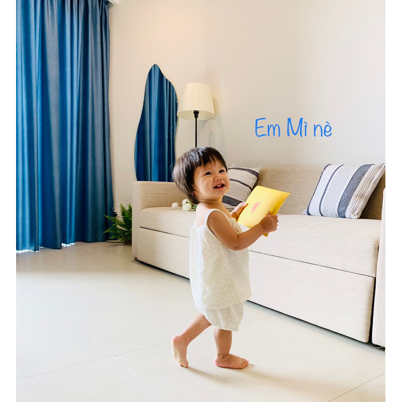 *Tiệm nhà Mì* Bộ 2 dây bé gái vải xô Muslin họa tiết đáng yêu