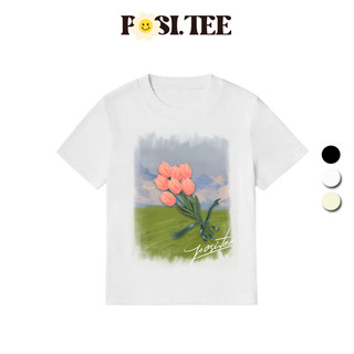 Áo hoa tulip babytee nữ basic form ôm tôn dáng